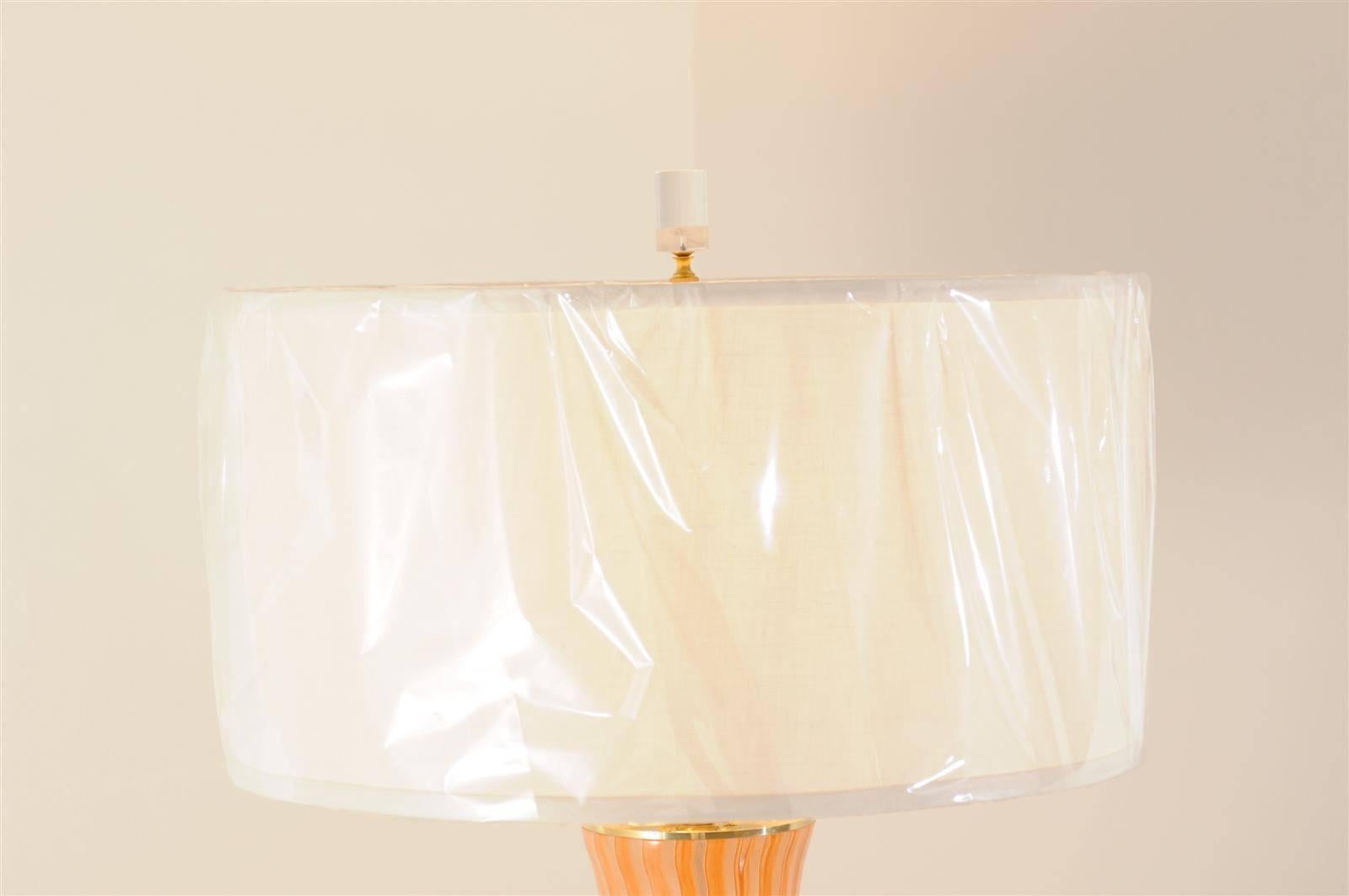 Fabuleuse paire de lampes de Murano soufflées à grande échelle en vente 2