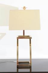 Restored Pair of Stylish Vintage Brass Z-Form Lamps