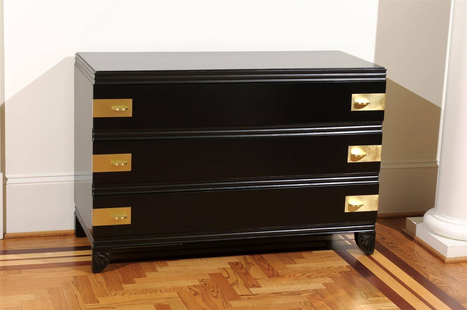 Pair Available- Breathtaking Restored Art Deco Commode by Widdicomb, circa 1938 For Sale 1