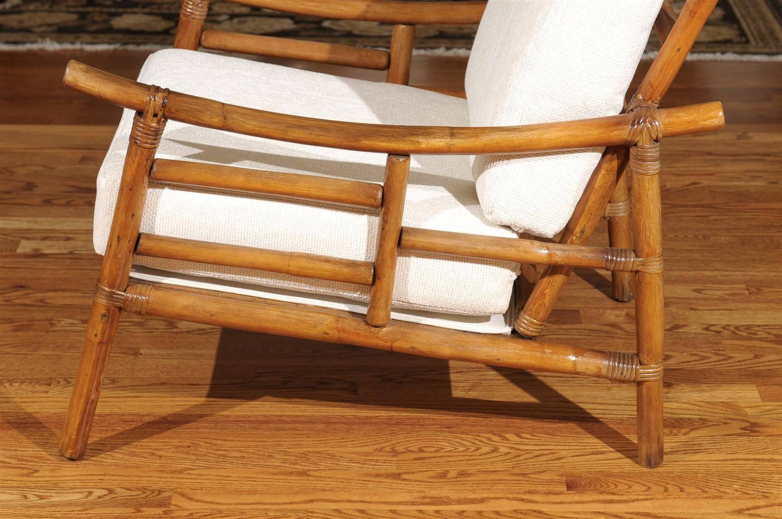 Restored Pair of Early Loungers by John Wisner for Ficks Reed 3