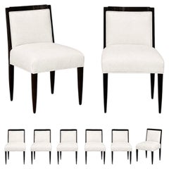 Sublime Restored Set of 8 Deco Revival Chairs by Sally Sirkin Lewis