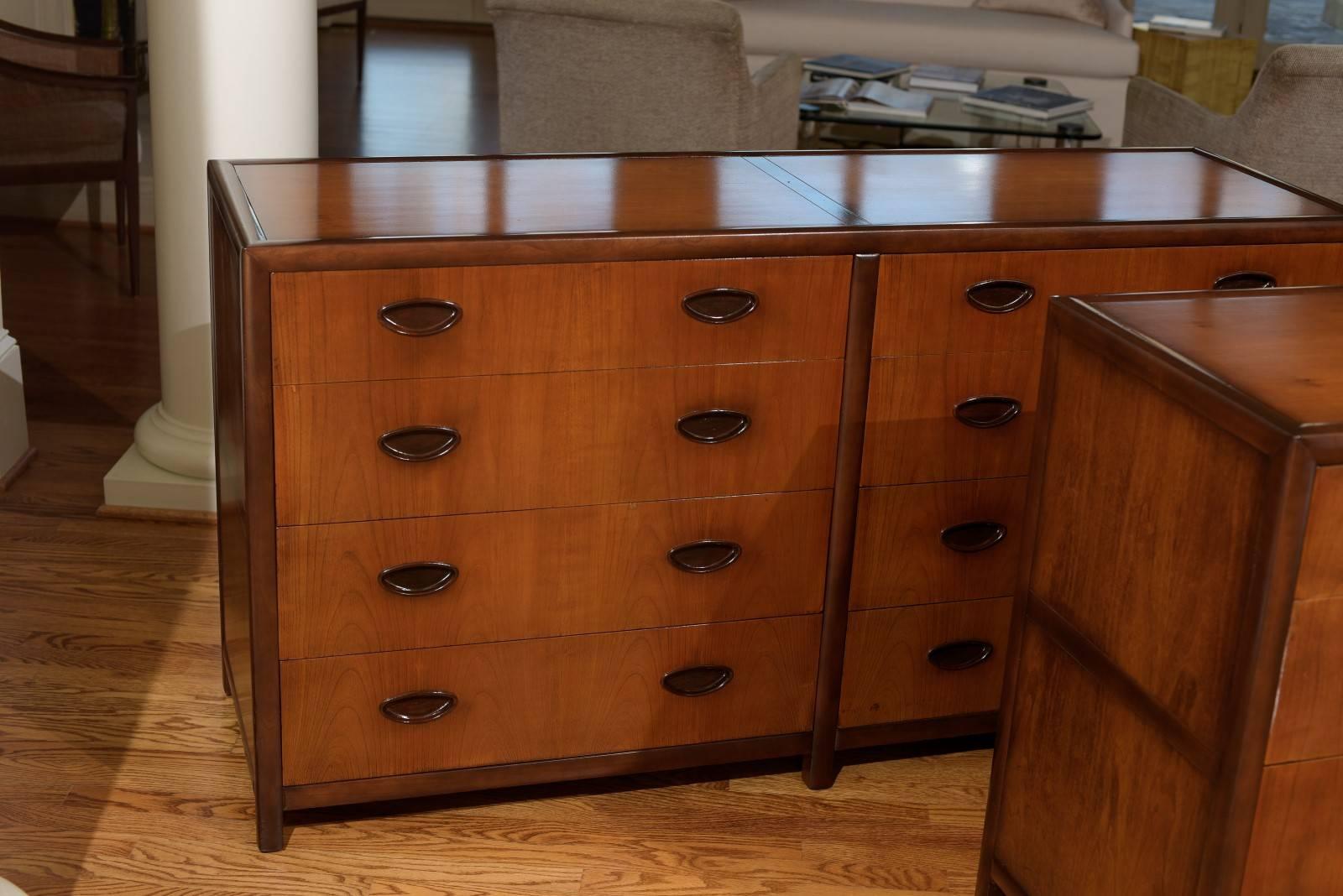 American Spectacular Restored 8 Drawer Commode by Michael Taylor for Baker, circa 1960 For Sale