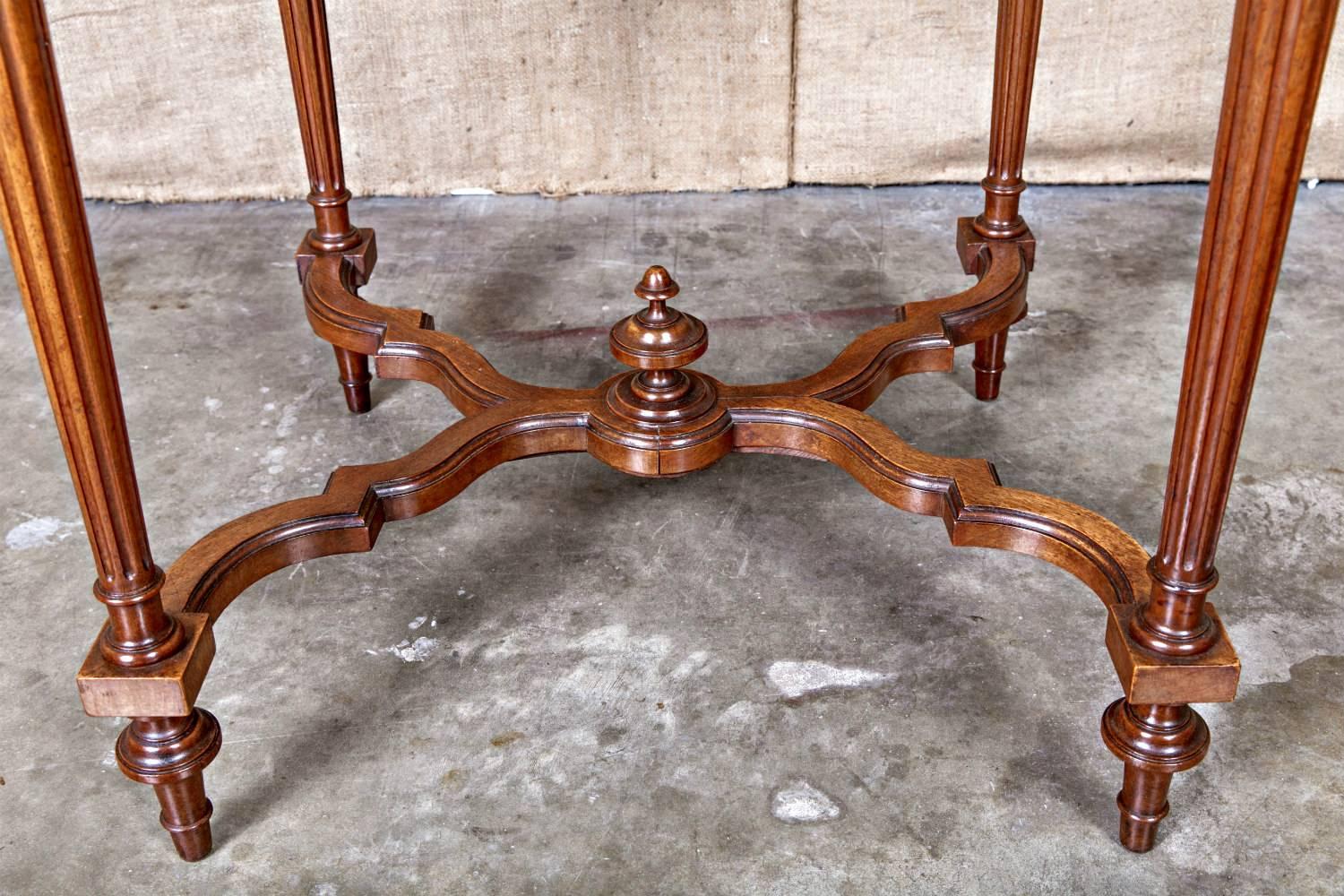 Louis XVI Style Drop-Leaf Side Table 4