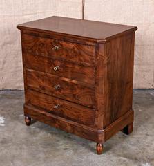 Petite French Louis Philippe Period Commode with Book Matched Front