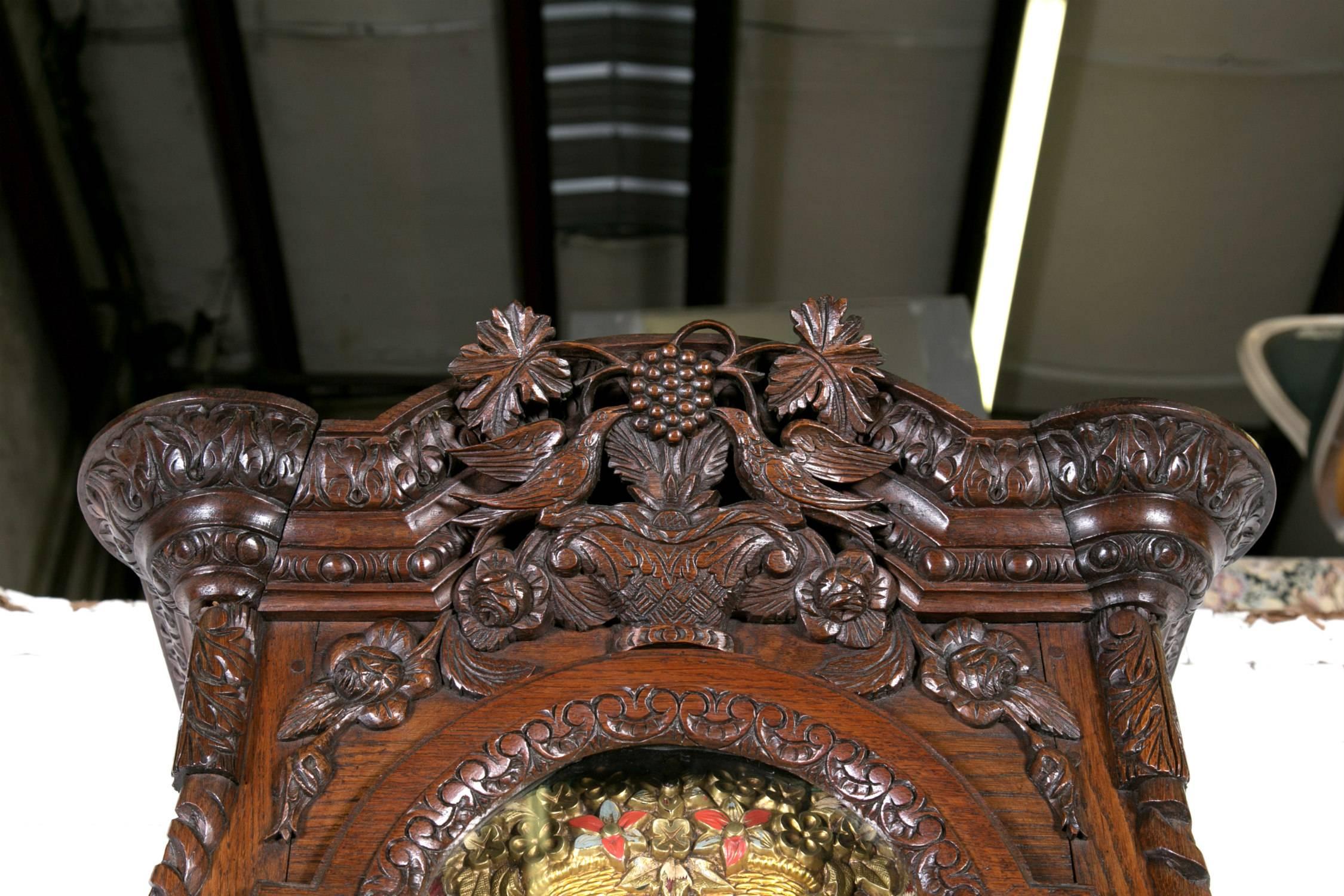 Français Début du 19ème siècle, horloge de style Louis XVI Demoiselle Marriage Longcase Clock