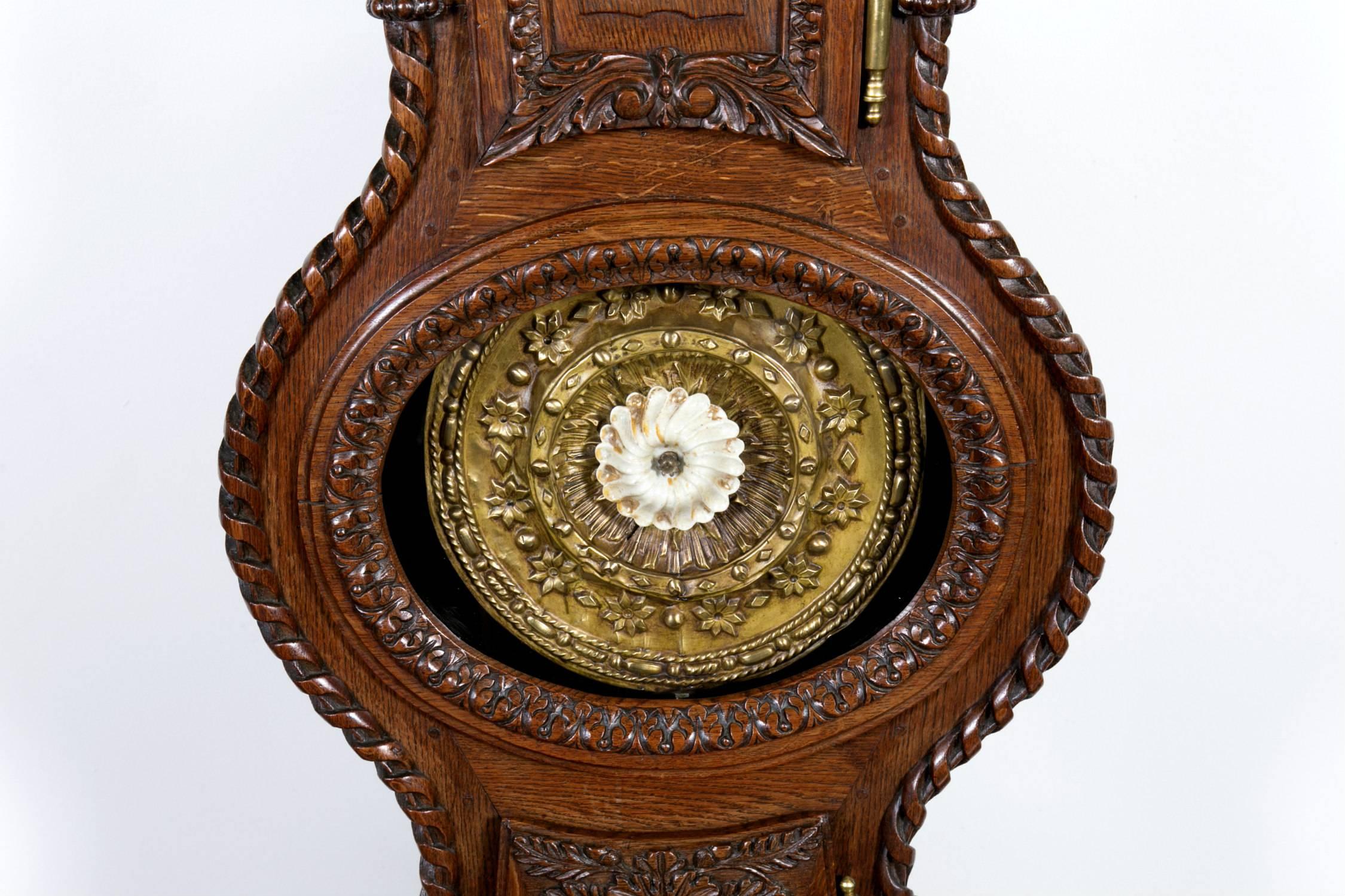 Début du 19ème siècle, horloge de style Louis XVI Demoiselle Marriage Longcase Clock 2
