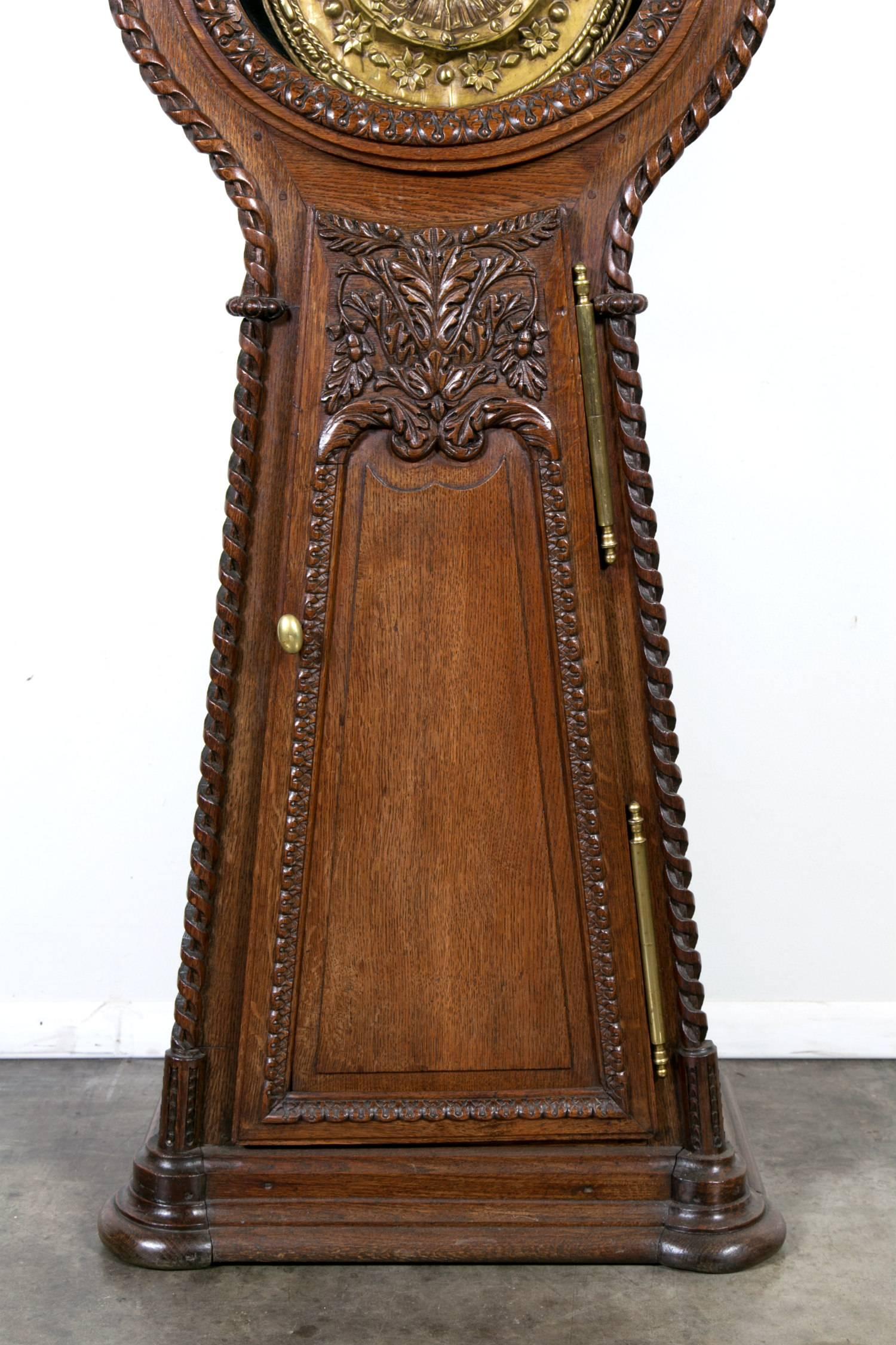 Début du 19ème siècle, horloge de style Louis XVI Demoiselle Marriage Longcase Clock 3