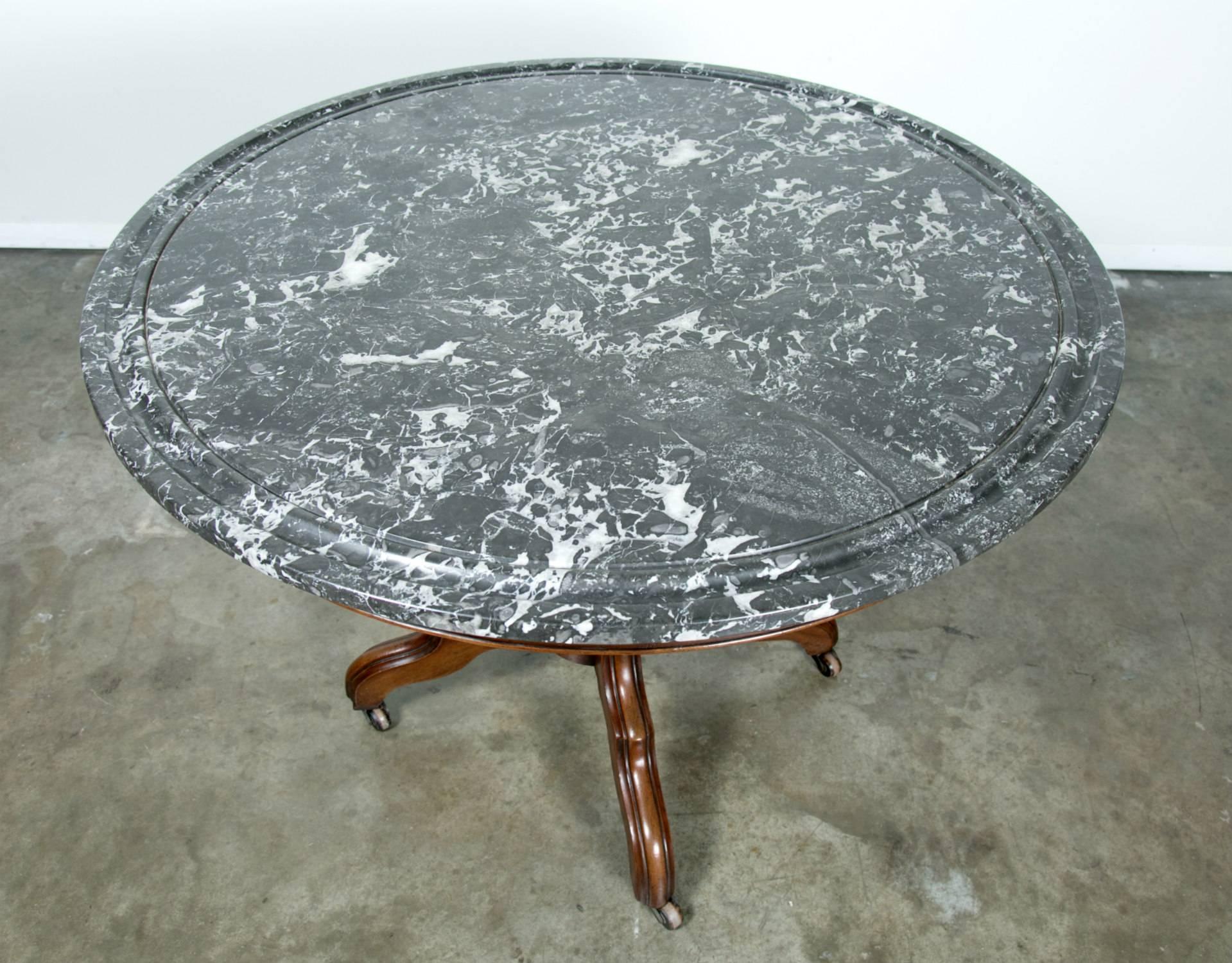 French Louis Philippe Period Marble-Top Gueridon In Excellent Condition In Birmingham, AL