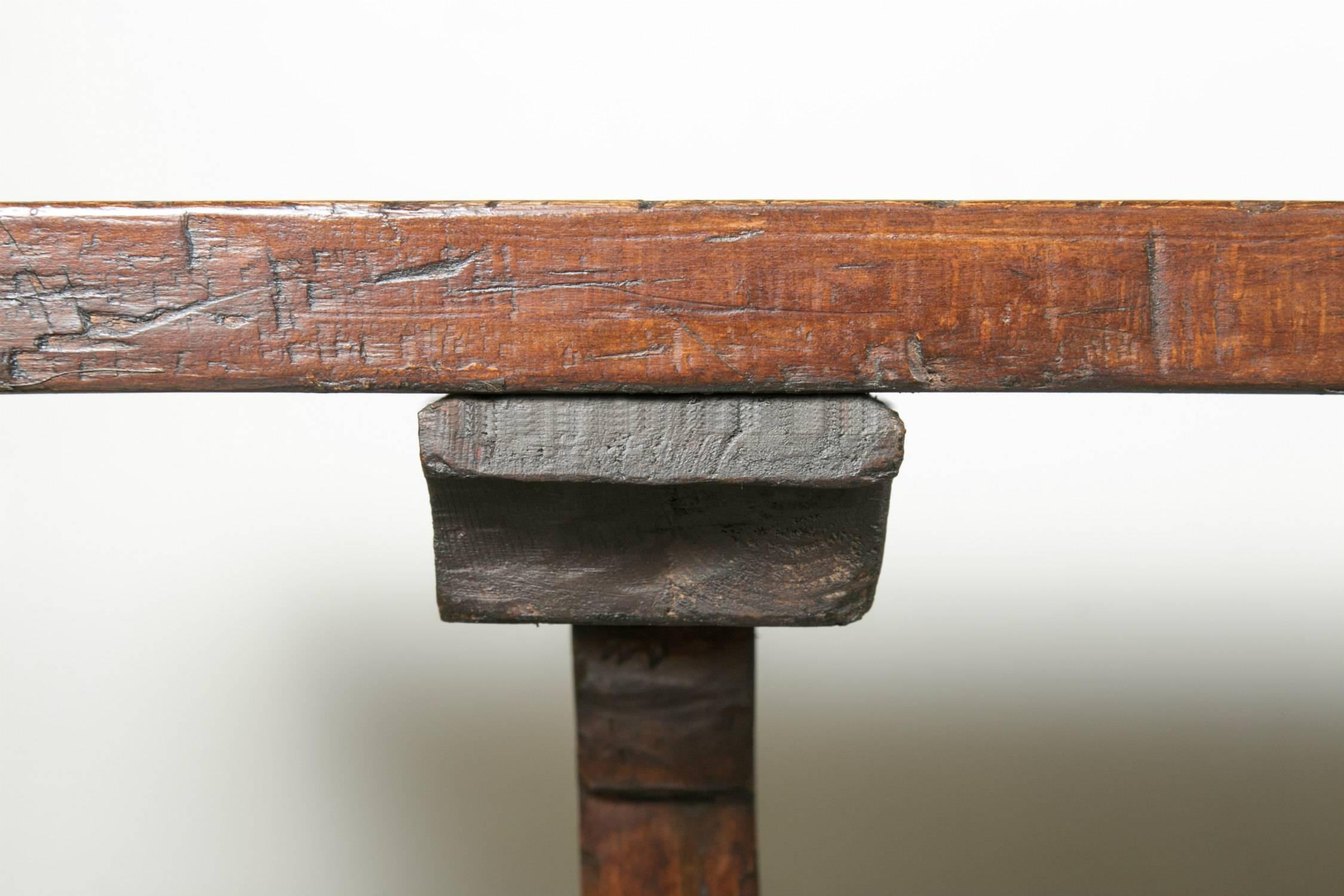 19th Century French Monastery Trestle Table from Lyon 3