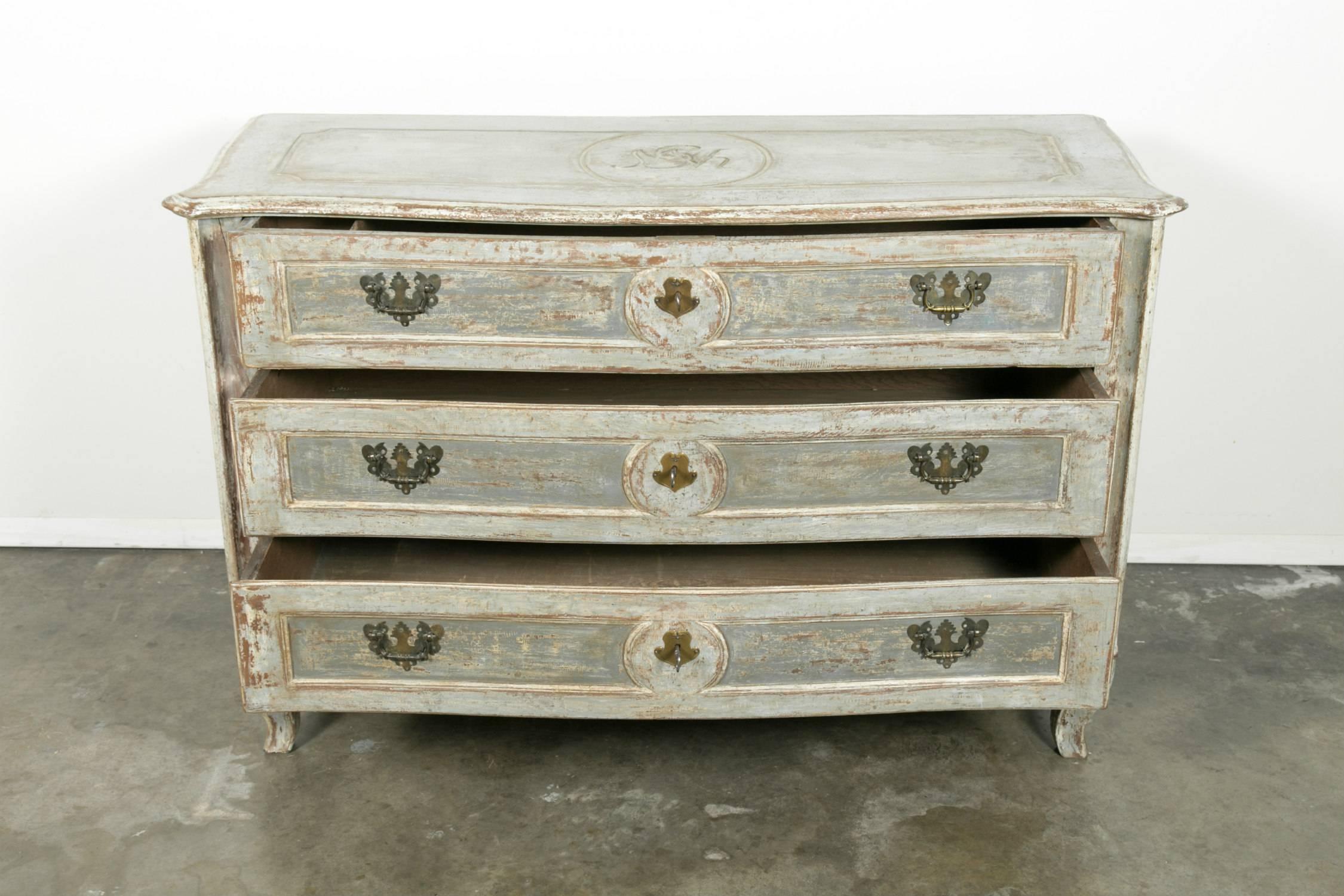 18th Century Painted French Louis XV Commode In Excellent Condition In Birmingham, AL