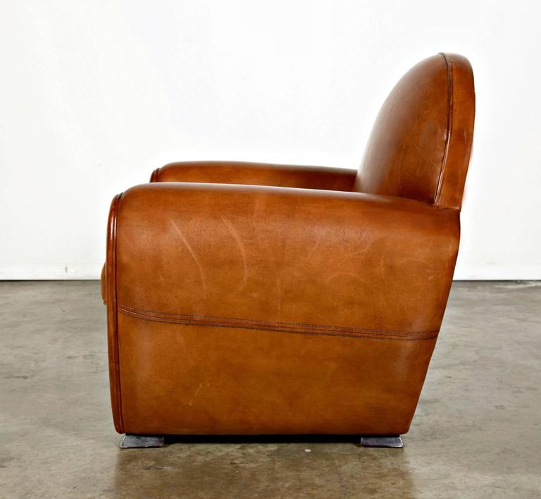 French Art Deco Style Child S Leather Club Chair