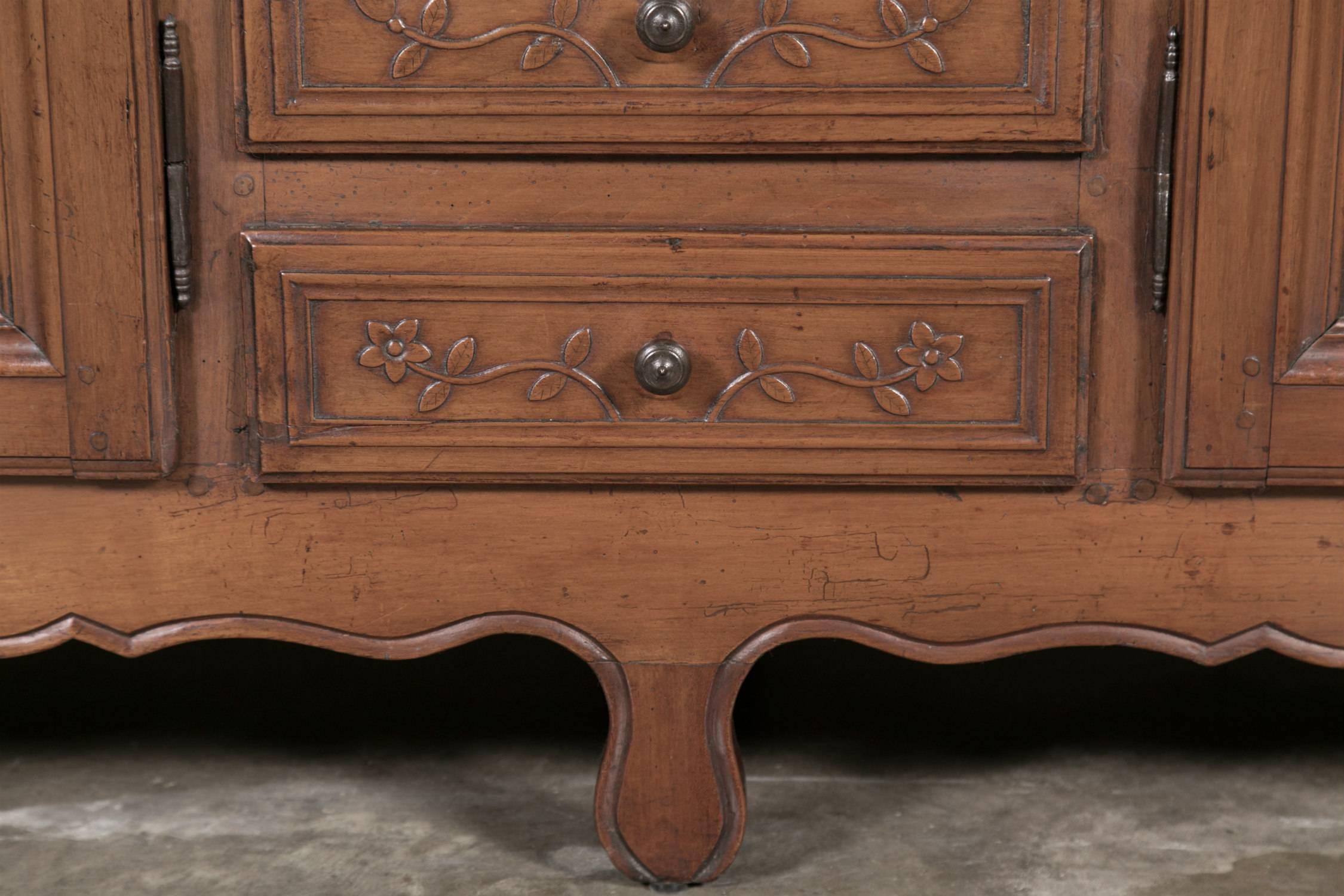Grand Early 19th Century French Country Louis XV Style Cherry Enfilade 1