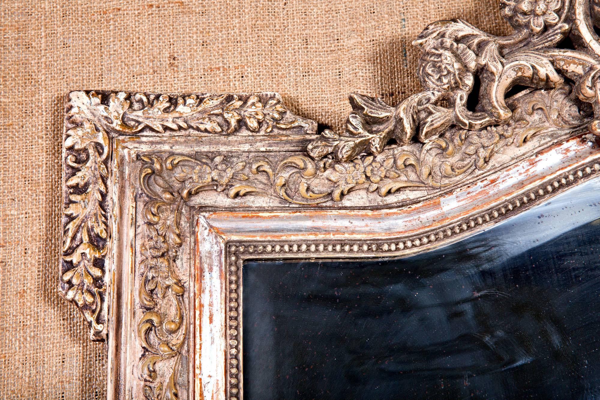 Giltwood French Napoleon III Period Mirror