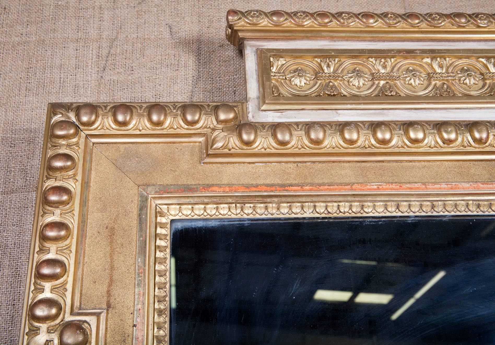 French Louis XVI Period Giltwood Mirror In Excellent Condition In Birmingham, AL