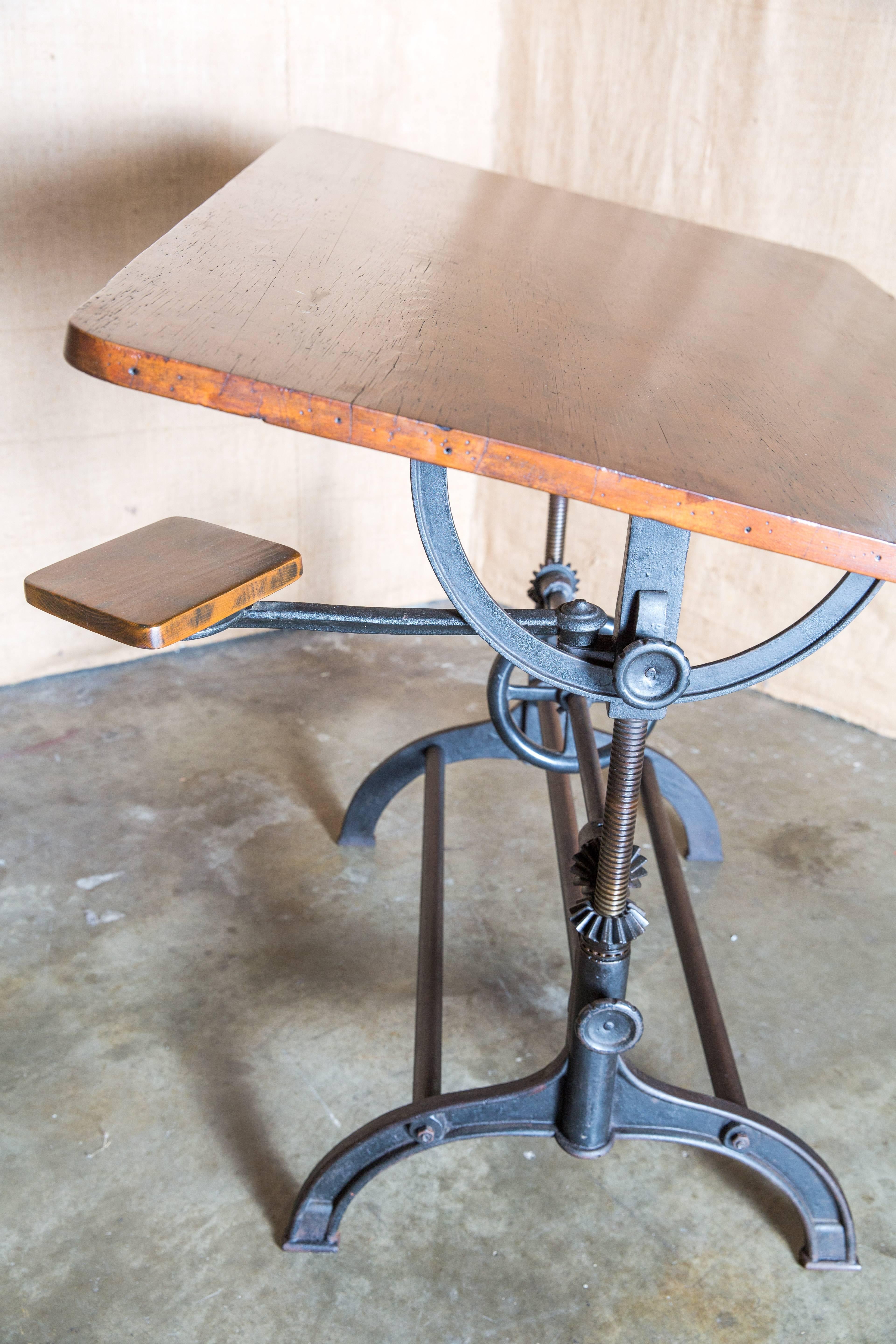 Industrial Vintage American Drafting Table by Hamilton