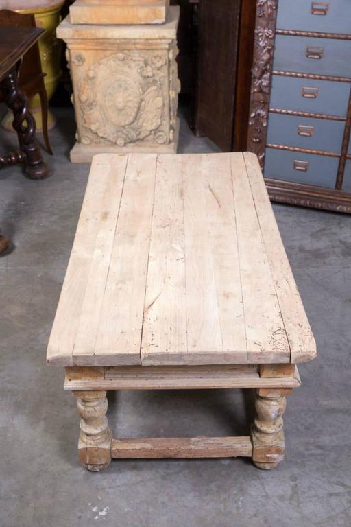 Country French Bleached Wood Coffee Table at 1stDibs bleached wood