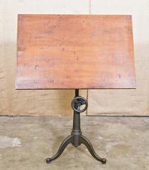 Vintage Cast Iron Articulating Tripod Base Drafting Table