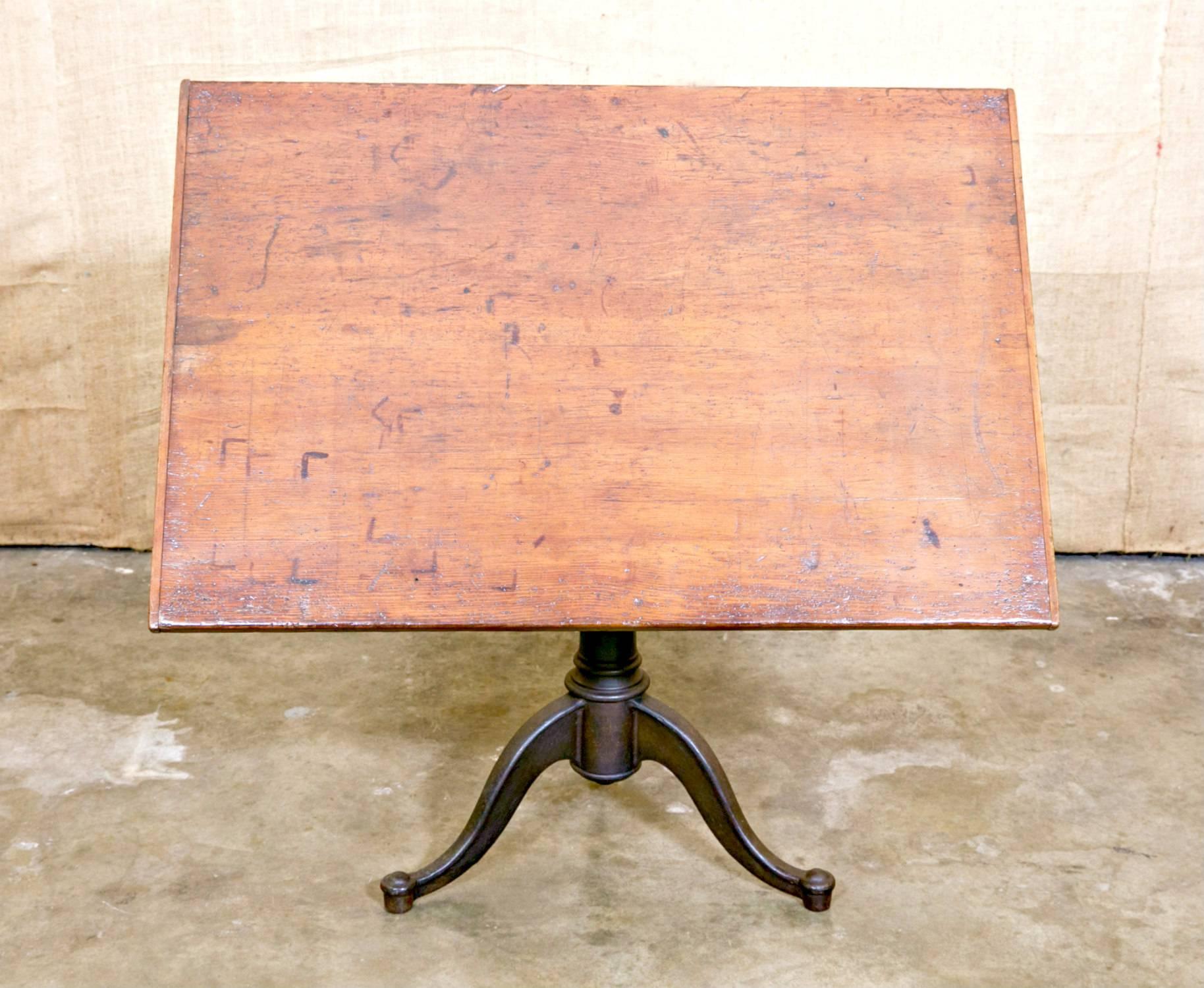 antique drafting table cast iron base