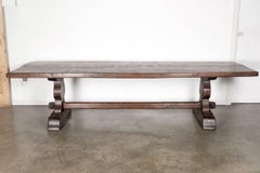 19th Century French Monastery Trestle Table from Normandy