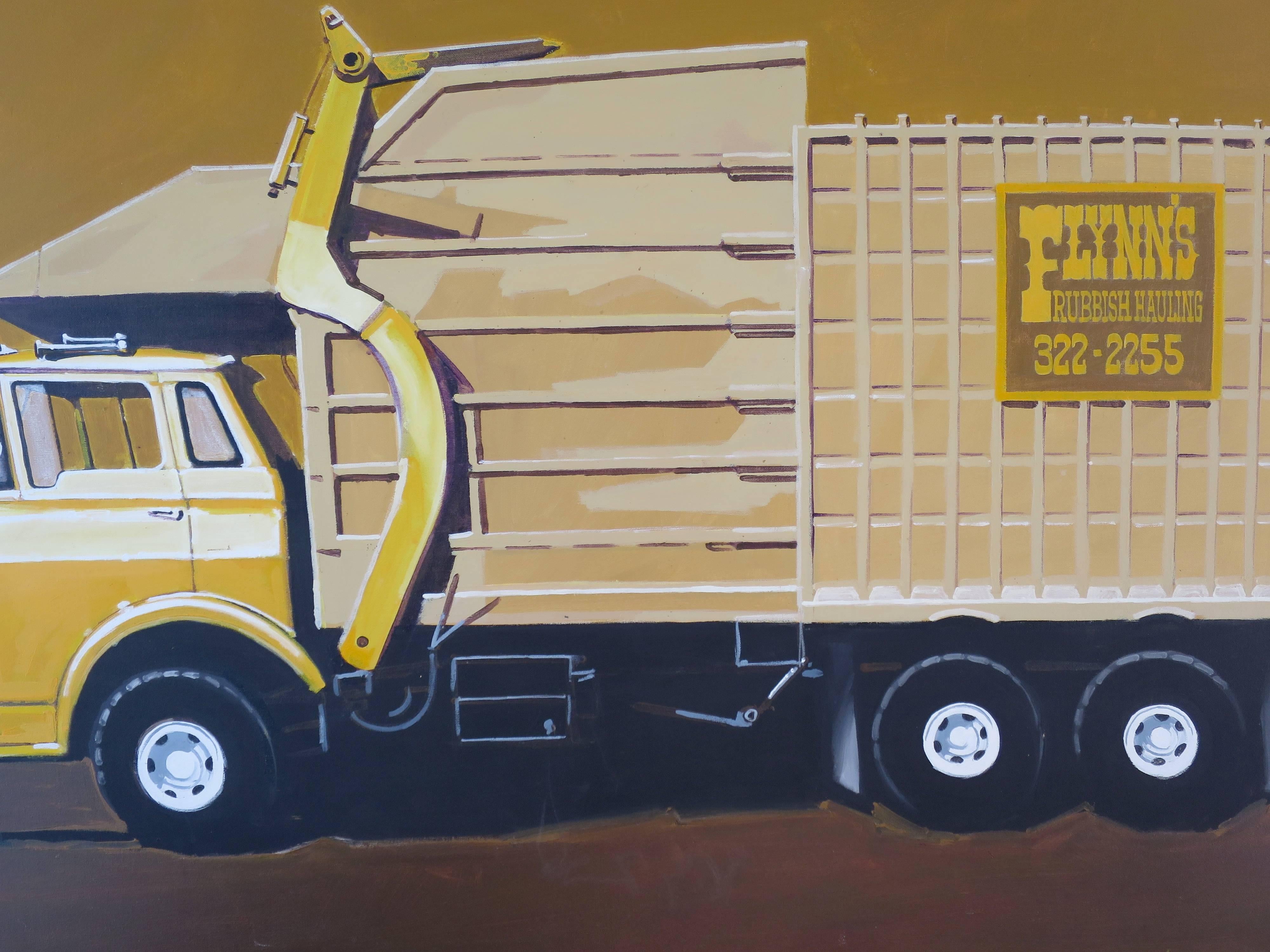 Original Pop Art Garbage Truck Painting In Excellent Condition In San Diego, CA