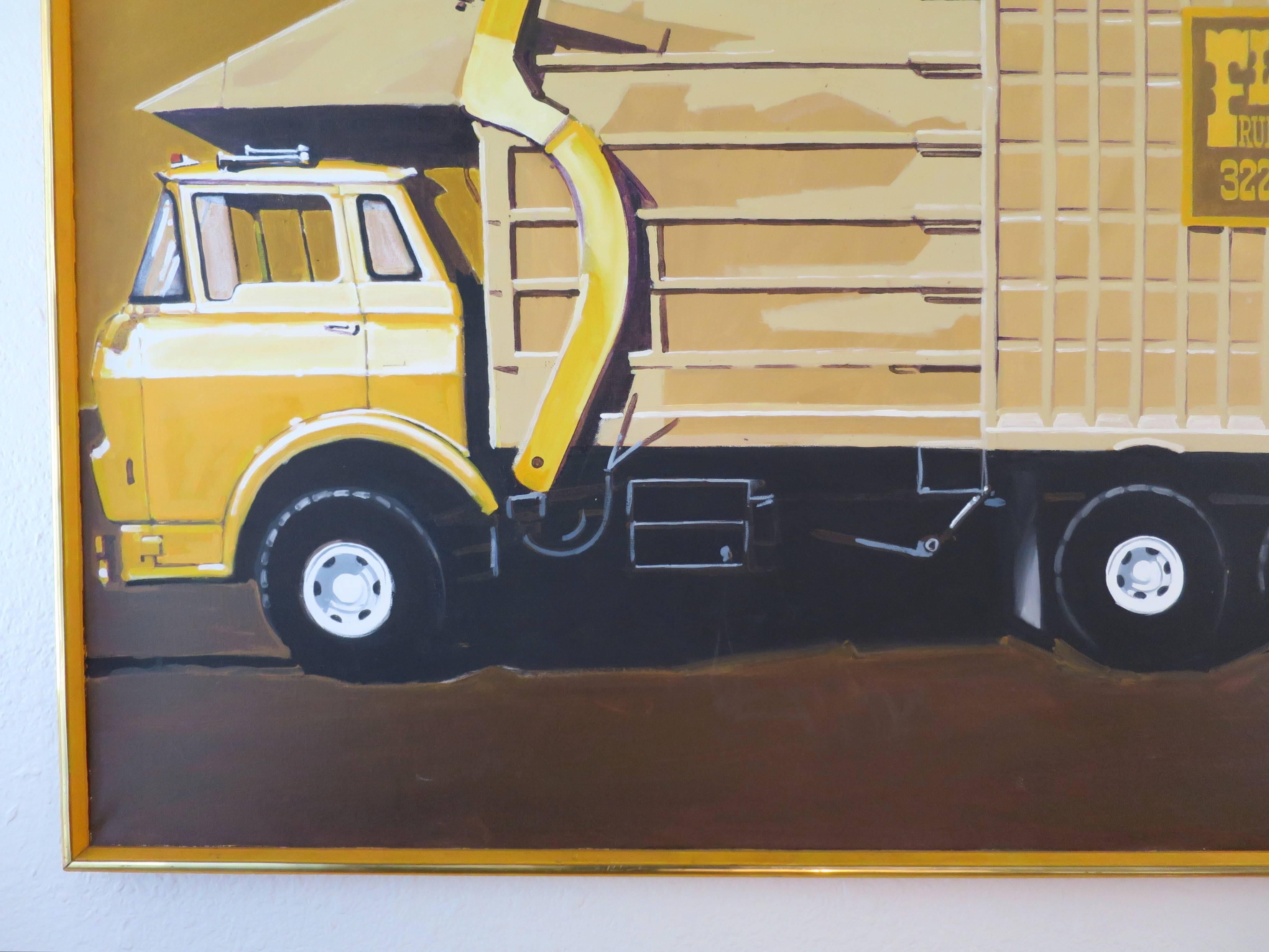 Original Pop Art Garbage Truck Painting 1