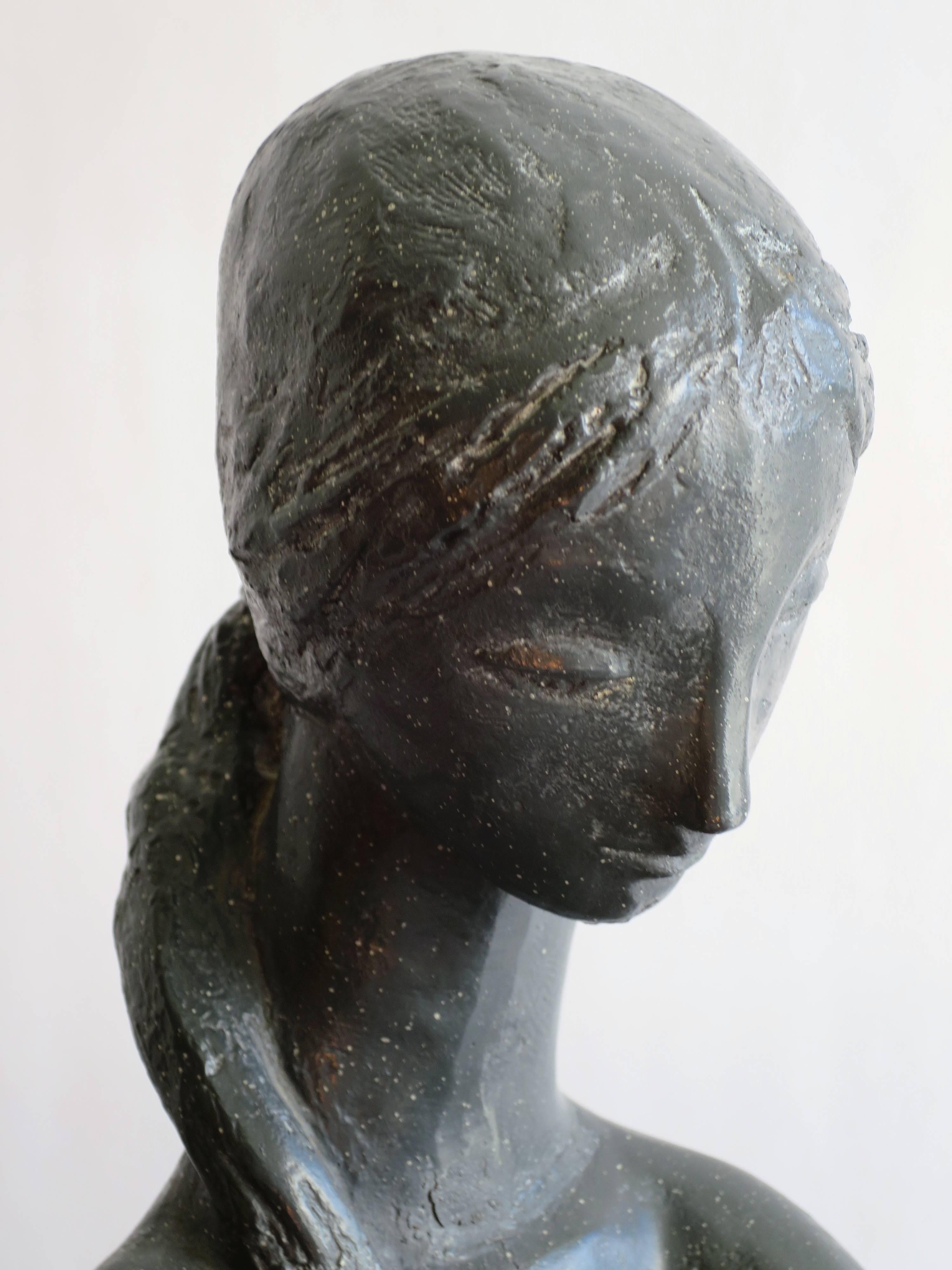 Late 20th Century Mother and Child Sculpture, 1979 For Sale