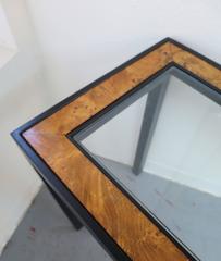 Modern Console Table with Burl Wood Inlay