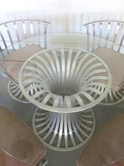 Russell Woodard Aluminium Dining Table and Chairs