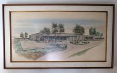 Vintage 1960s Architectural Rendering