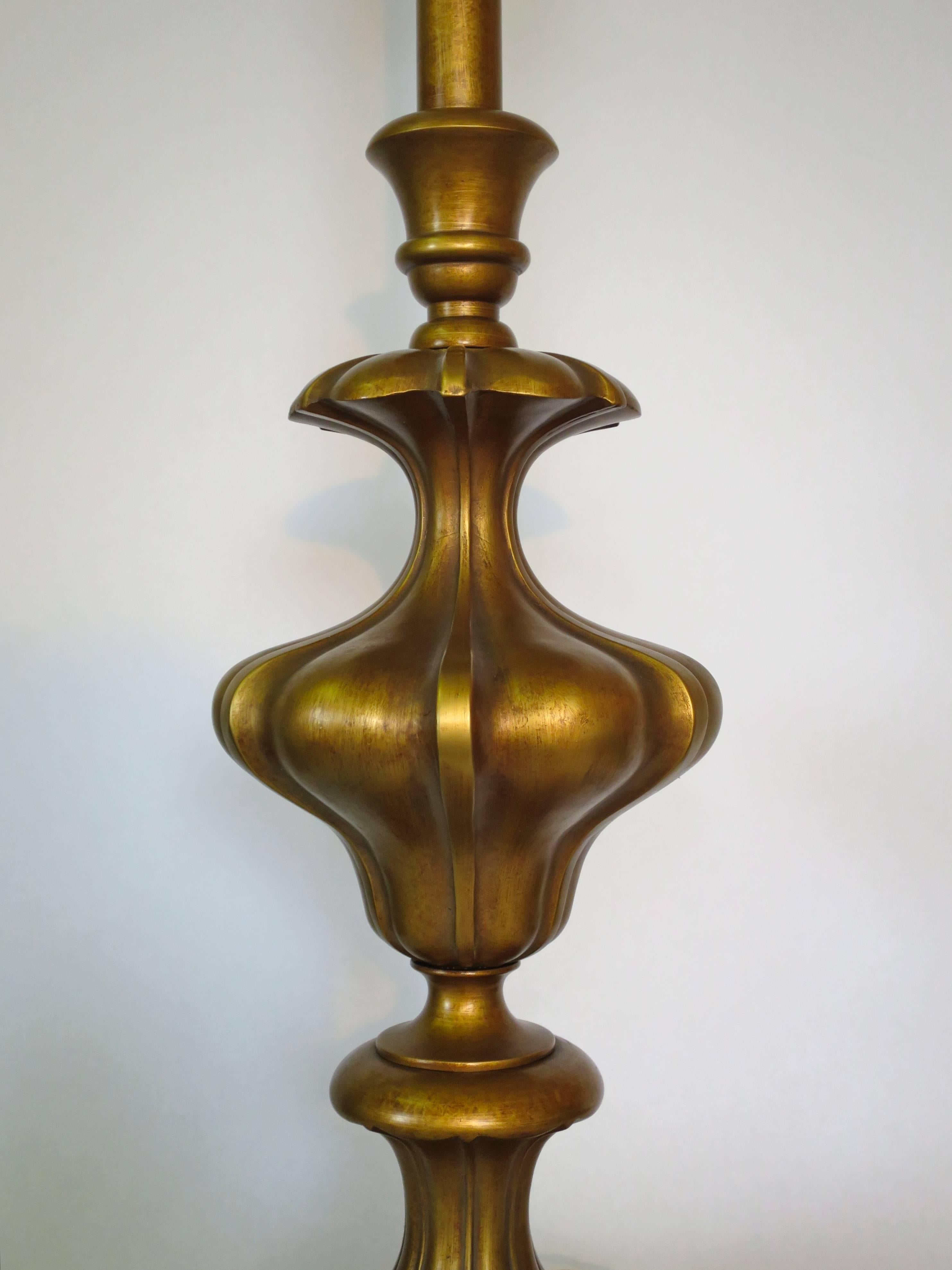 Monumental Rembrandt brass table lamp. Measures: 41