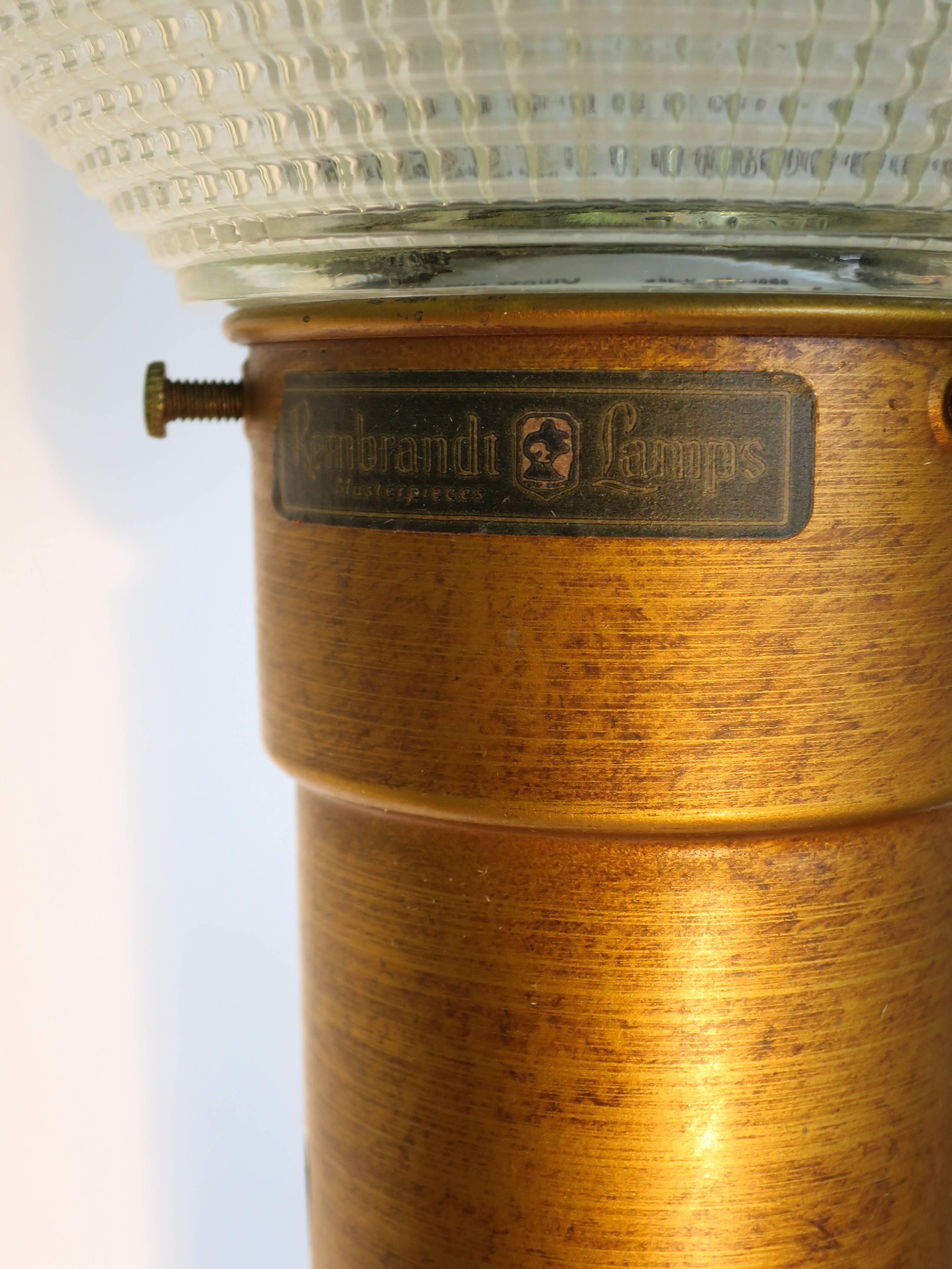 Rembrandt Brass Table Lamp For Sale 2