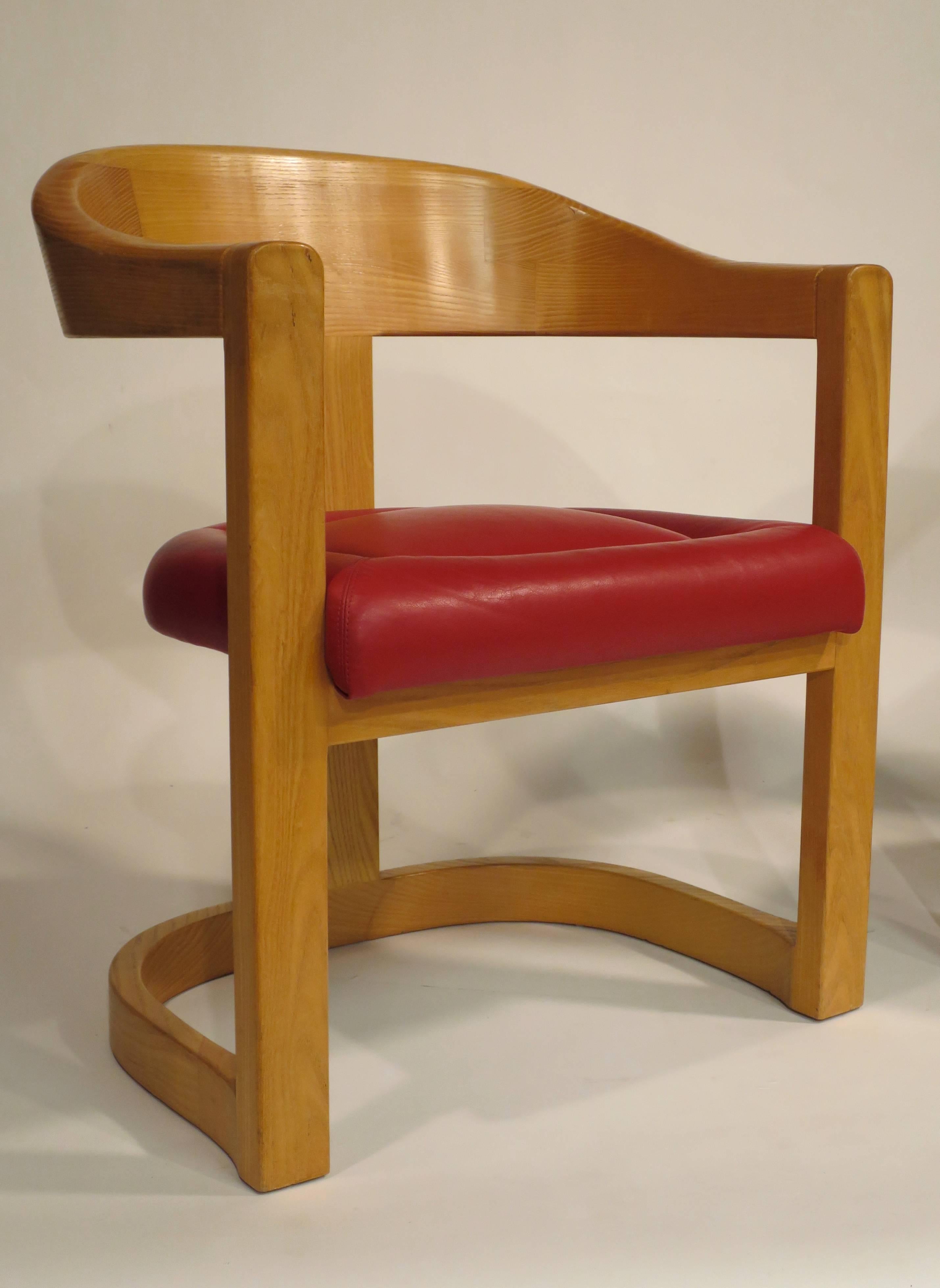 Mid-Century Modern Pair of Karl Springer Onassis Chairs