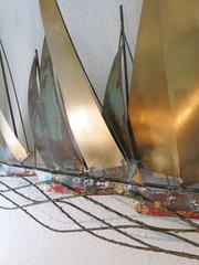 Curtis Jere Sailboat Wall Sculpture, 1971