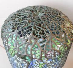 Tiffany Style Leaded Glass Wisteria Lamp, by Paul Crist Studios