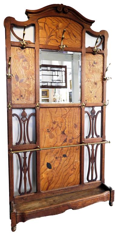 Art Nouveau Hall Tree For Sale at 1stDibs