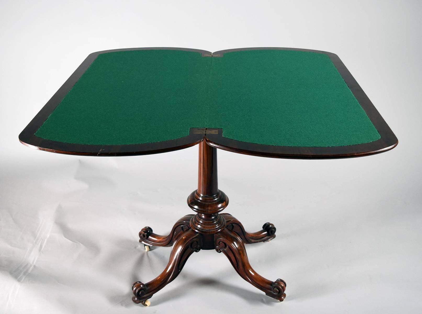 English Regency Card Table In Good Condition For Sale In Cleveland, OH