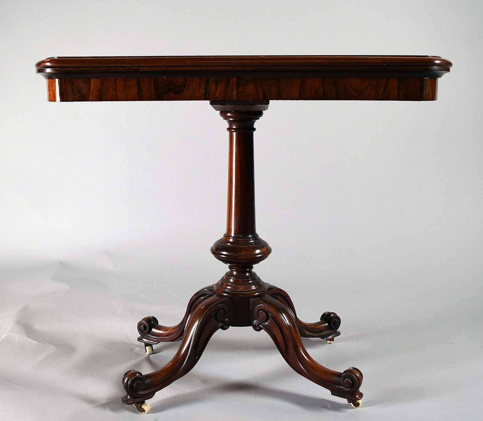 19th Century English Regency Card Table For Sale