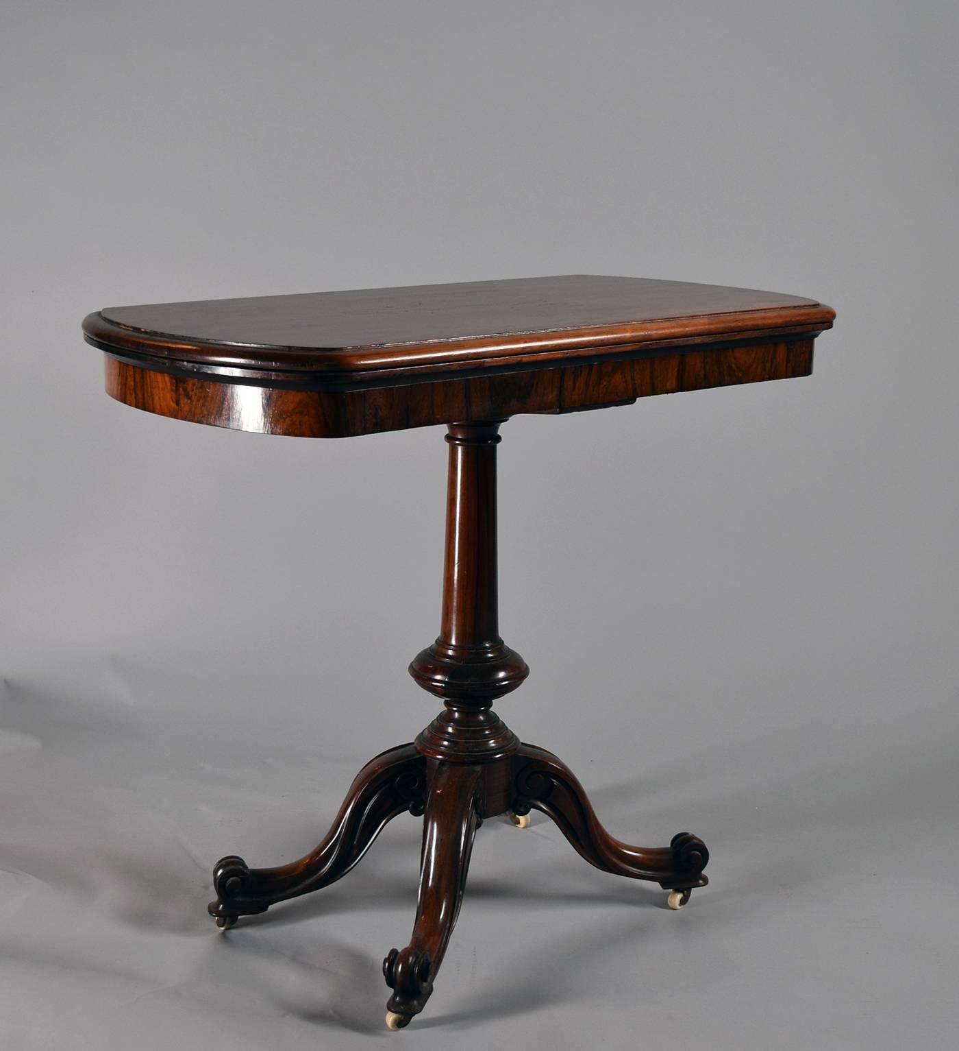 Rosewood English Regency Card Table For Sale