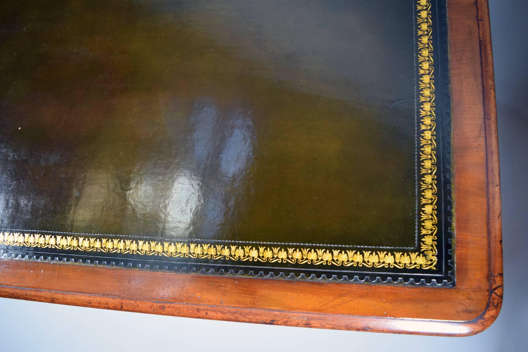 Mahogany Early Regency Leather Top Writing Table, circa 1810 For Sale