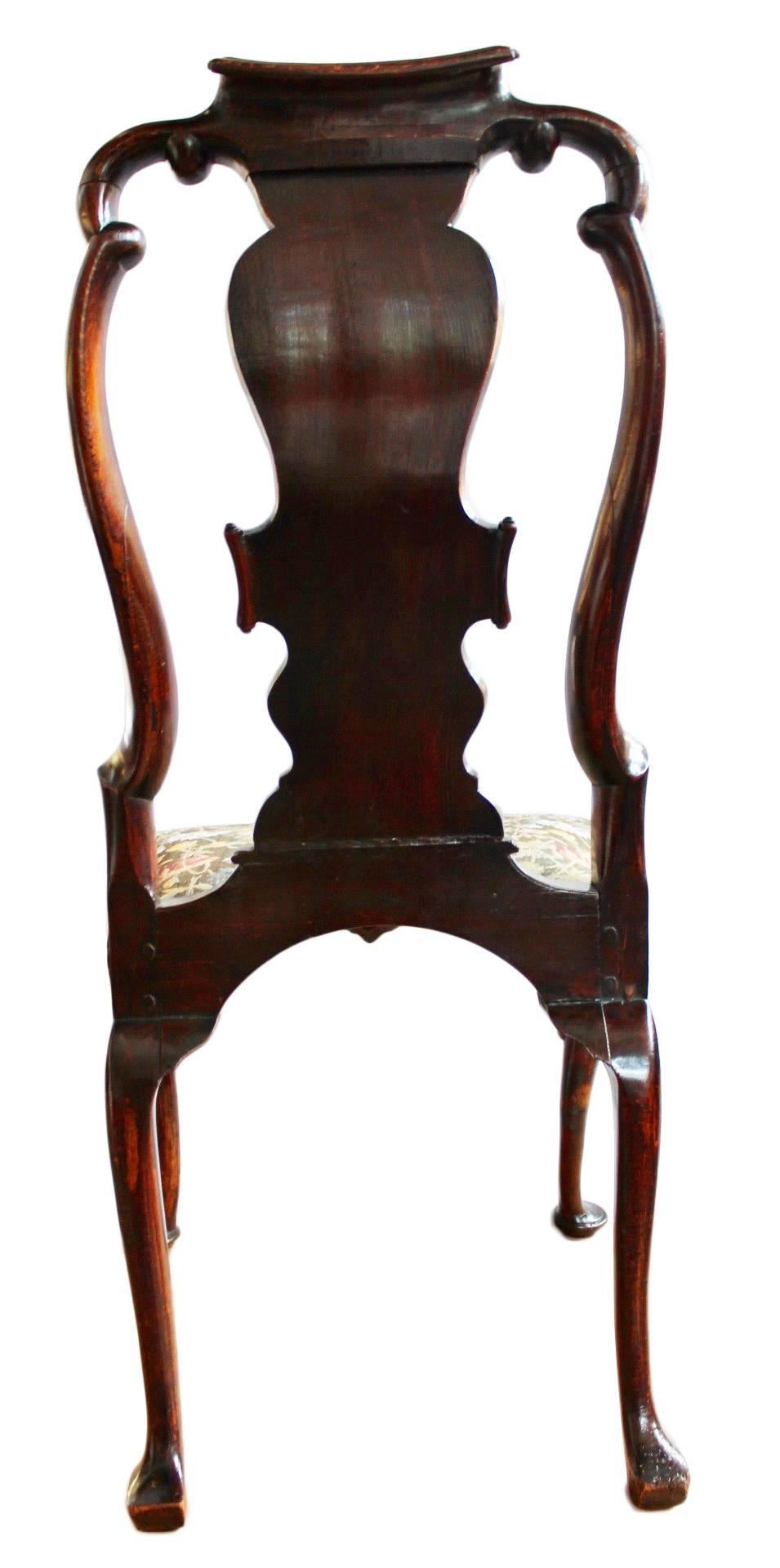 Early 18th Century George I Walnut Upholstered Side Chair For Sale