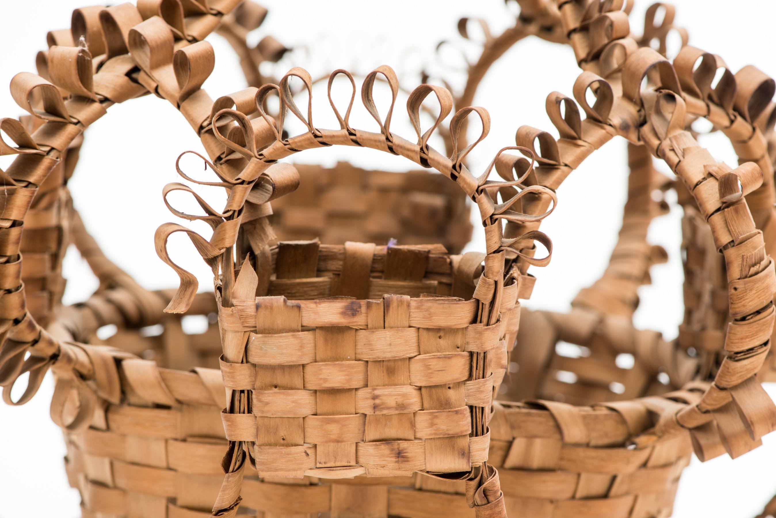 Antique Native American Fancy Hanging Basket 1
