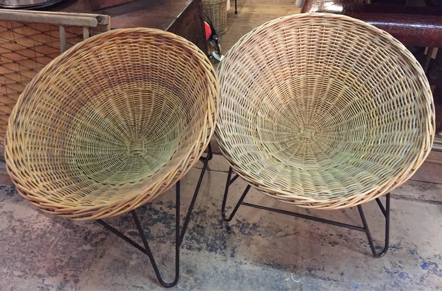 Contemporary Wicker Basket Chair