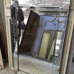 Etched Venetian Glass Mirror