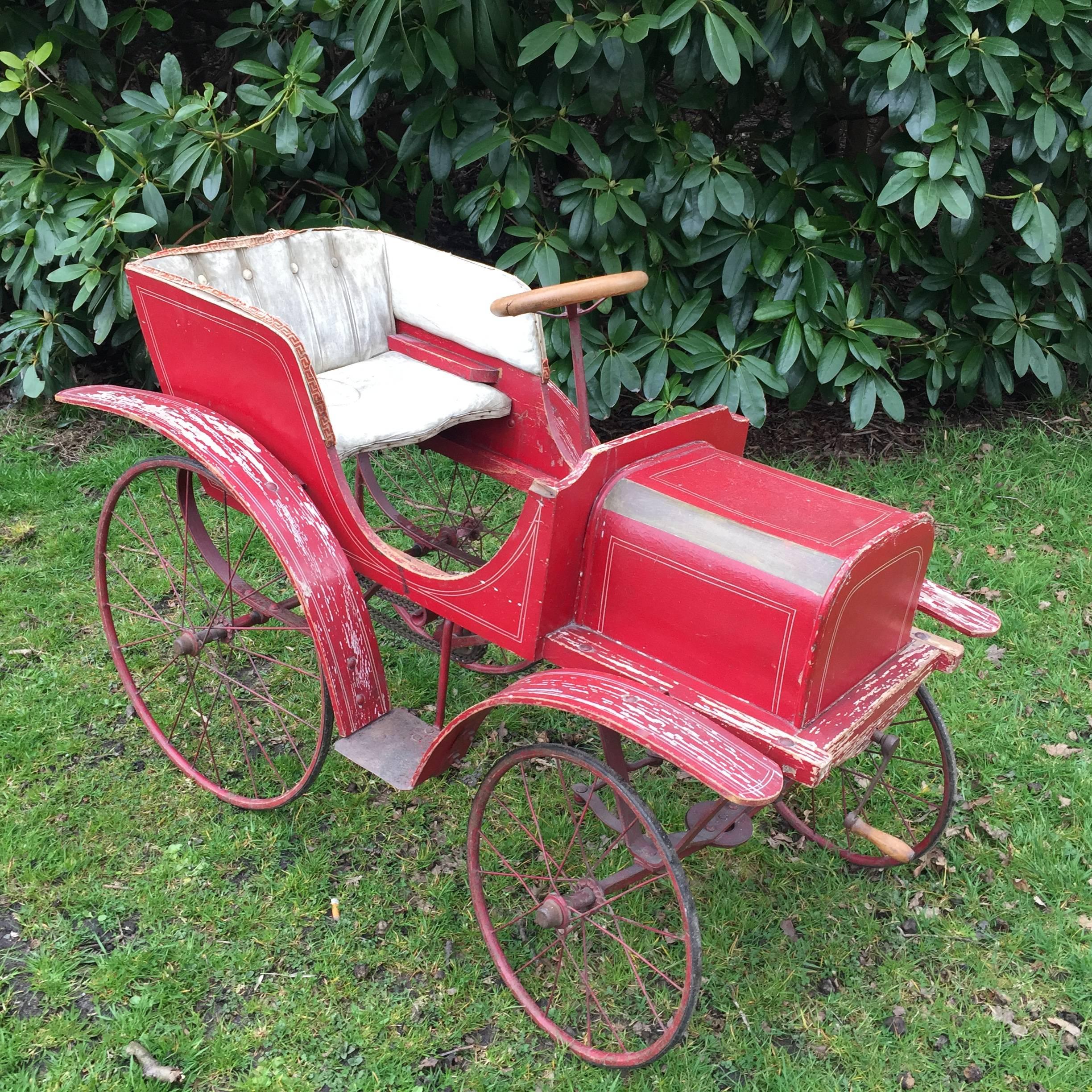 A French pedal toy car from circa 1900 in good original state.