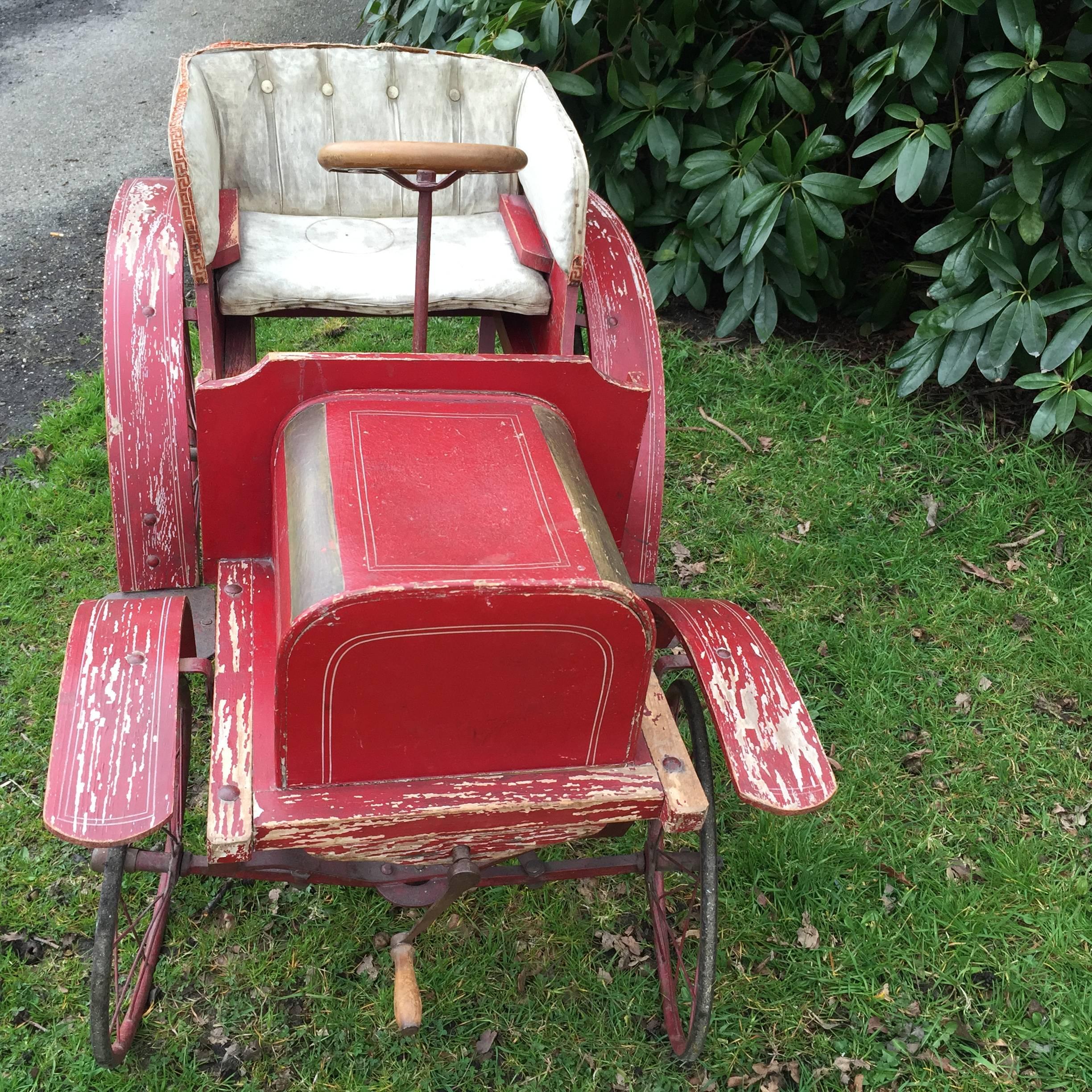 Forged French Pedal Toy Car from circa 1900 For Sale