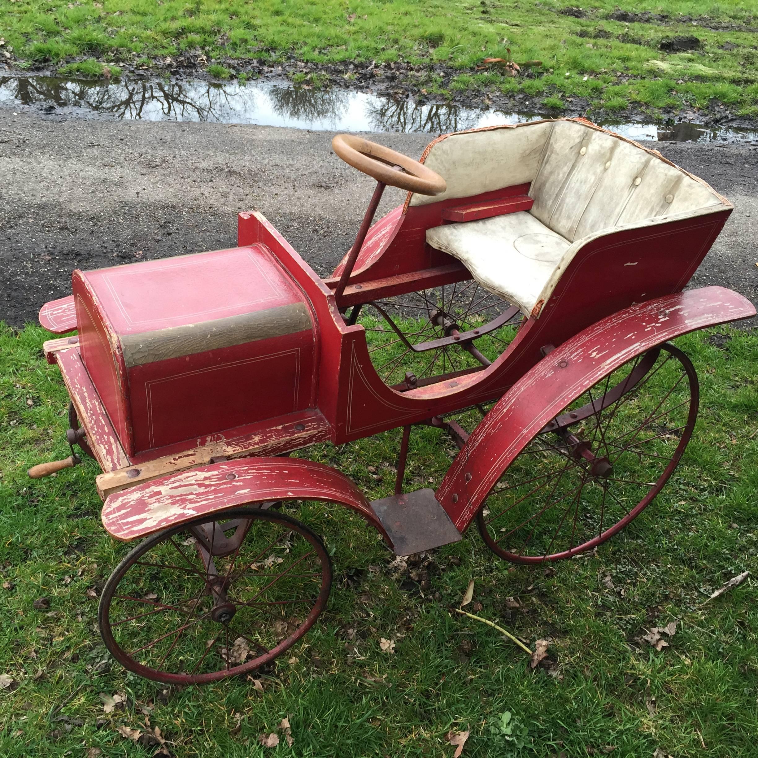 Bentwood French Pedal Toy Car from circa 1900 For Sale