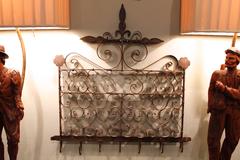 Continental Wrought Iron Utensil Rack with Initials