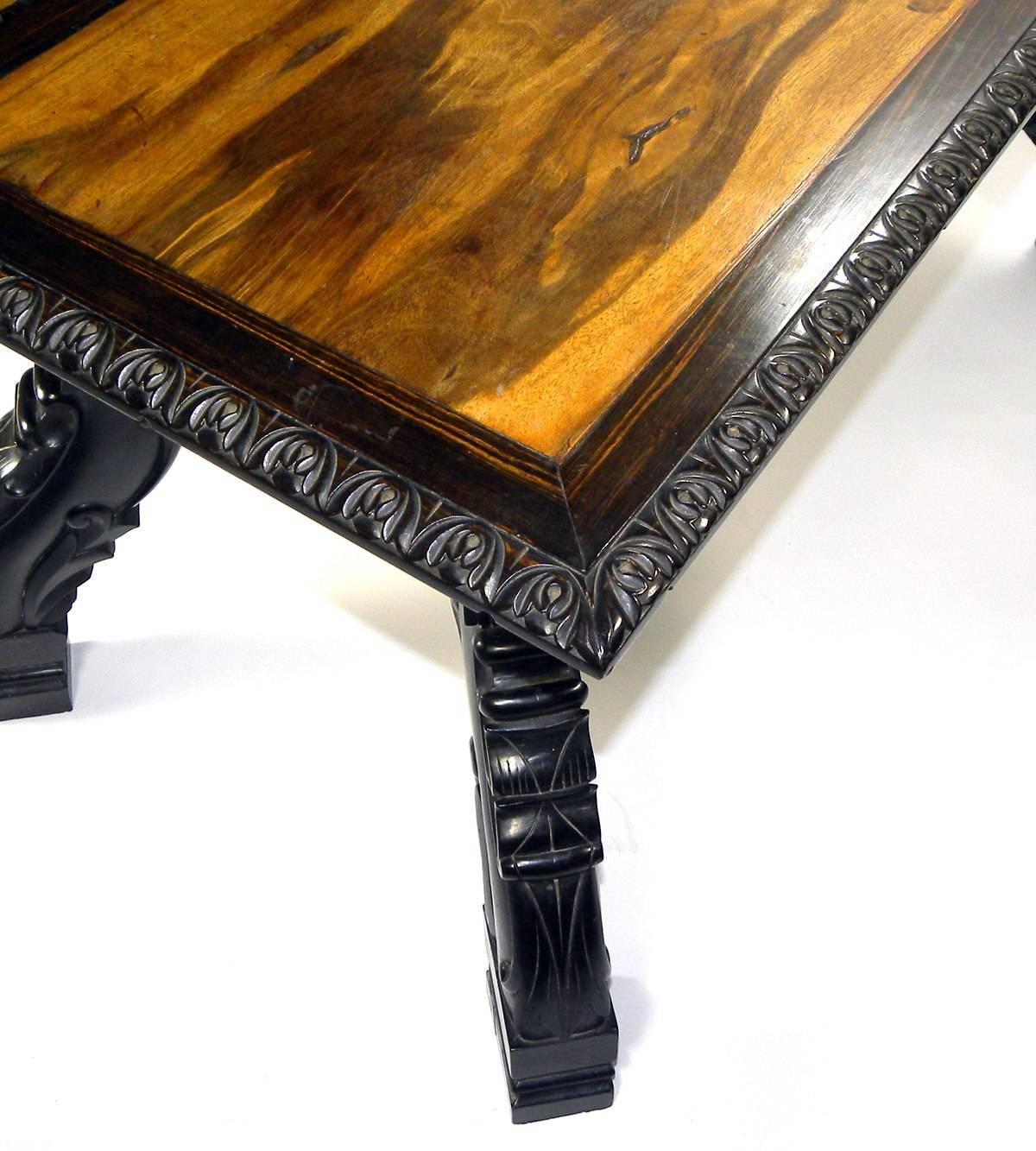 Anglo-Indian Calamander and Ebony Low Table For Sale 2