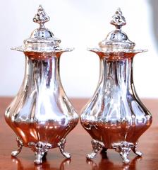 Pair of Large American Sterling Salt and Pepper Shakers by Black, Starr & Frost