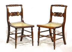 Set of Eight New England Curly Maple Dining Chairs